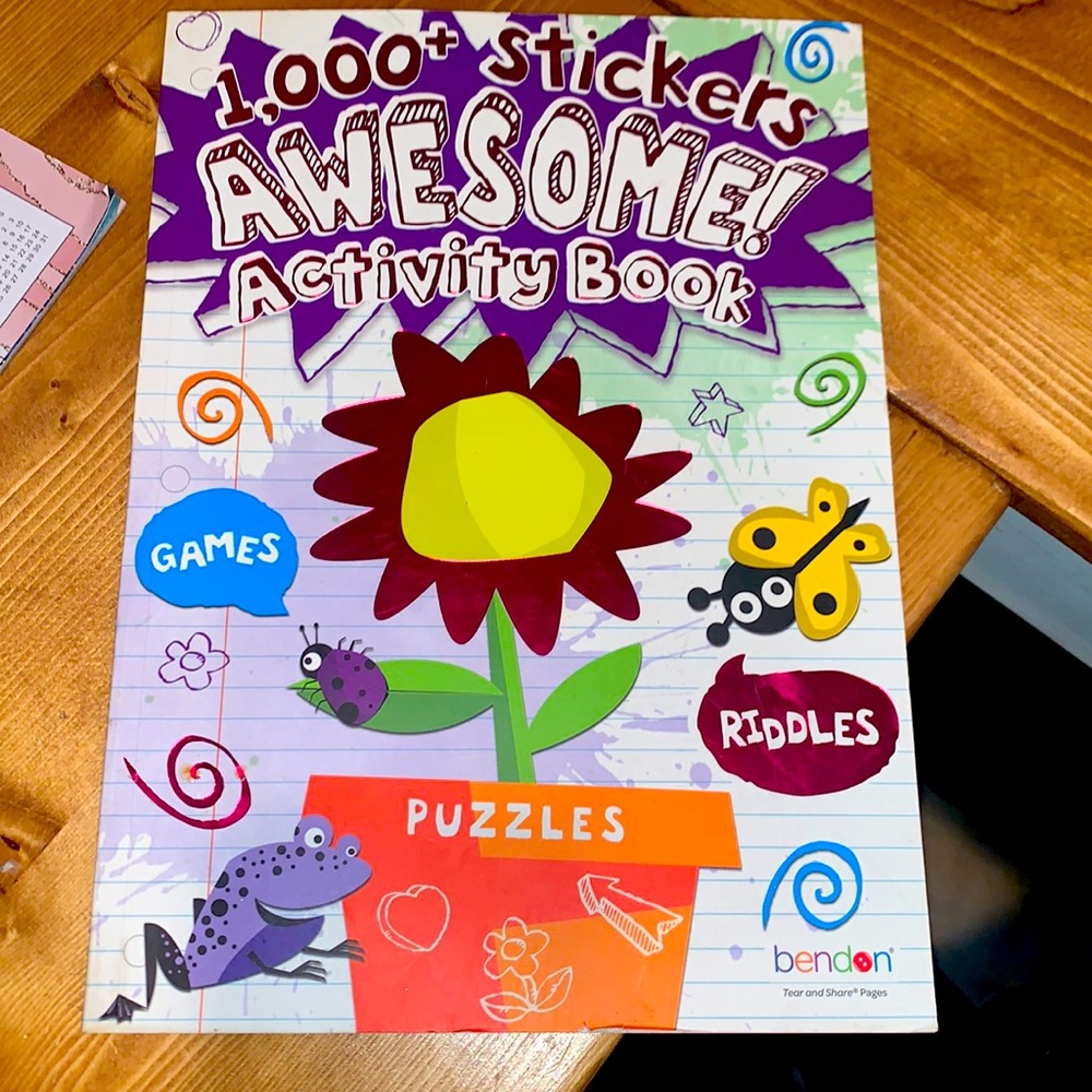 Coloring book with stickers and activities book